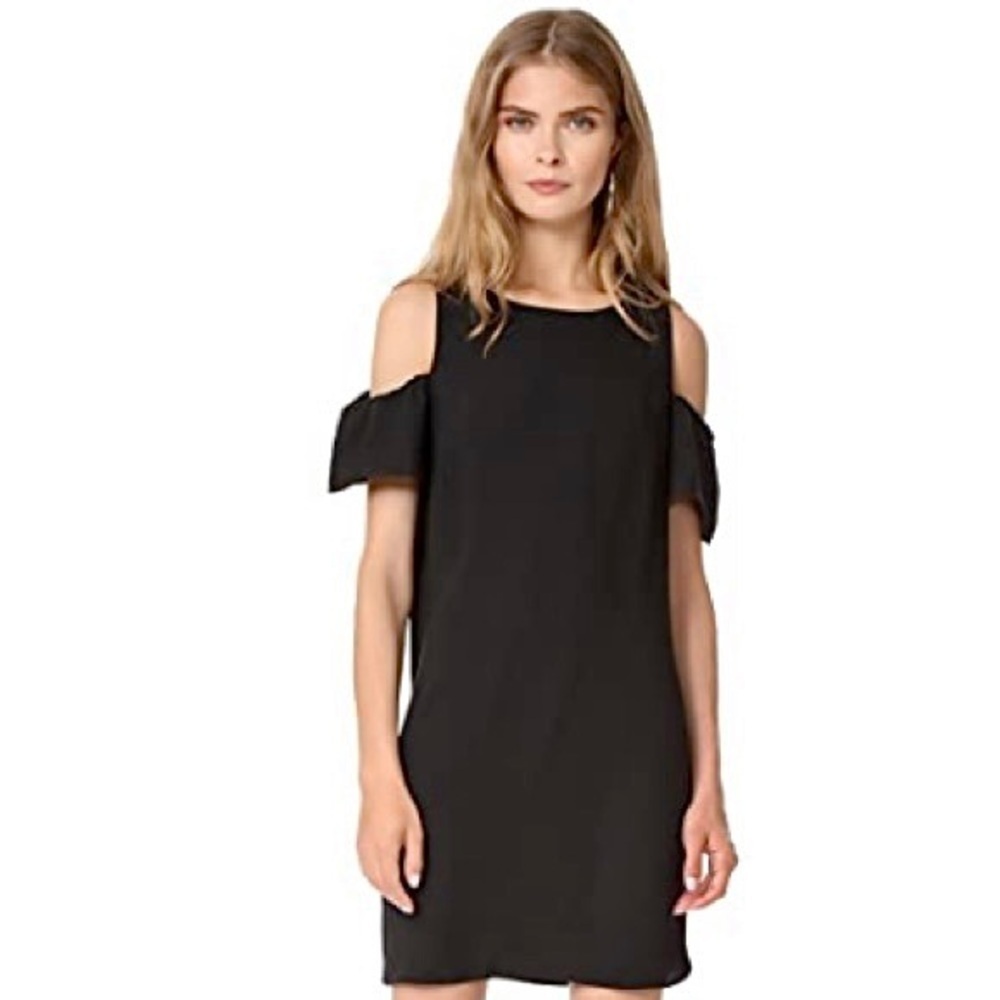 Amanda Uprichard Black Cold-Shoulder Dress
